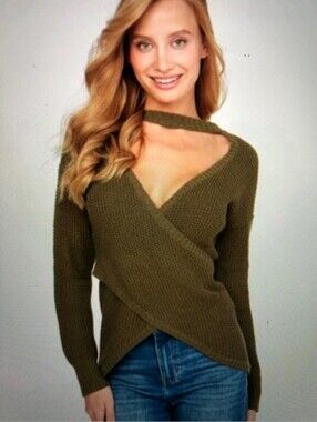 GUESS Womens XS Winslet Sweater Chunky Knit